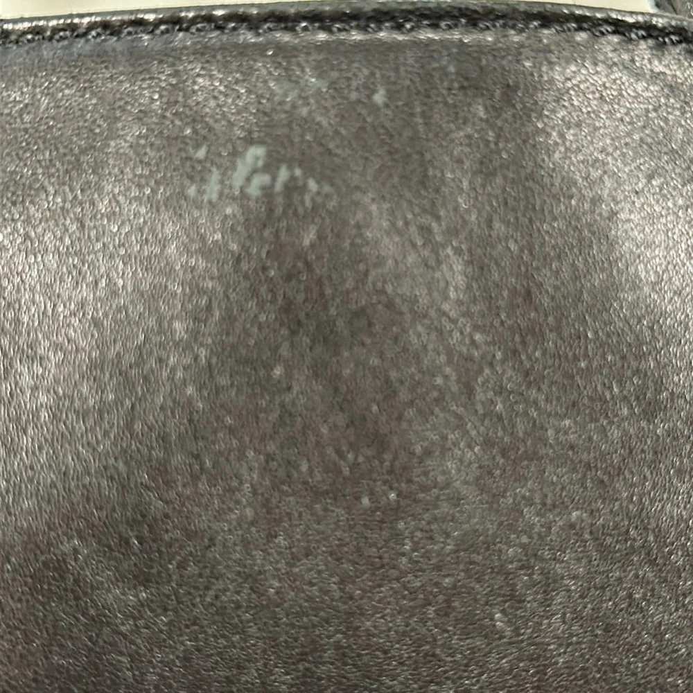 Valentino Garavani Black Napa Leather Flower Detail Shoulder Bag